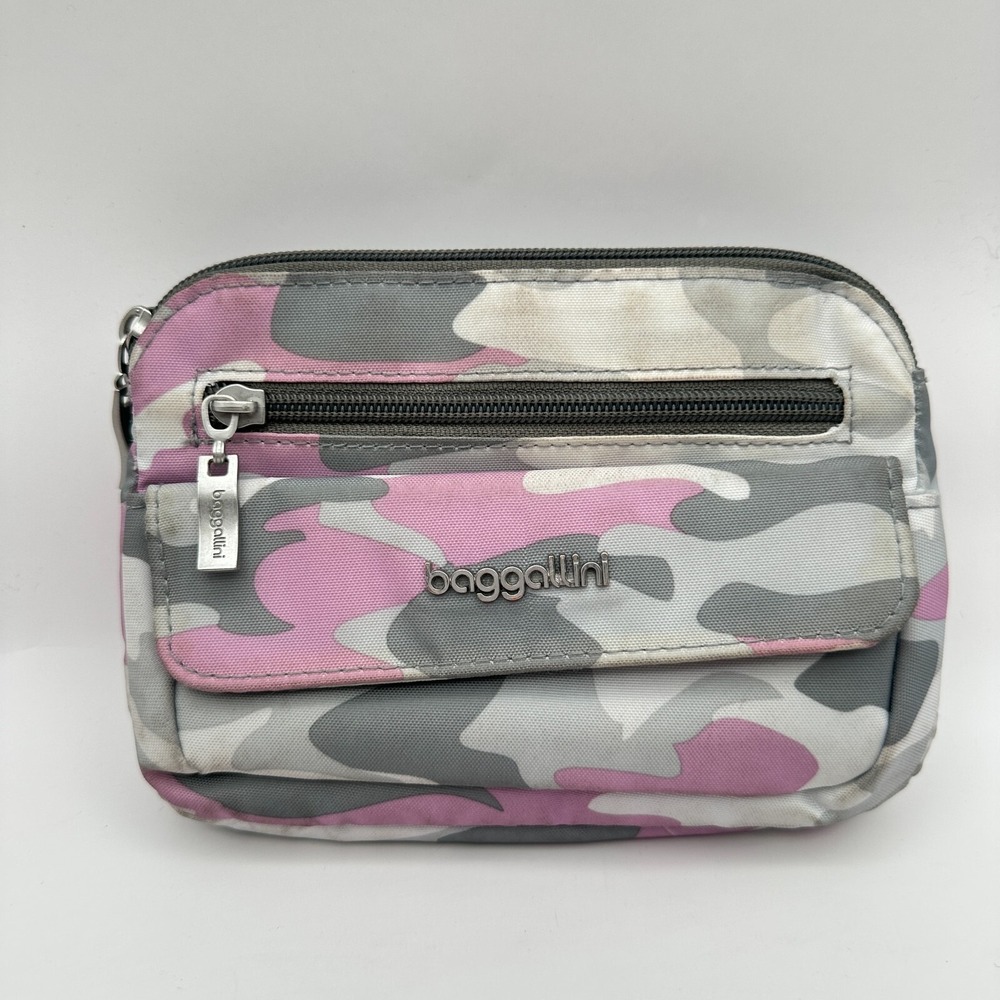 Baggallini Modern Everywhere Mini Crossbody Bag‎ Womens Purple Gray Camo Travel